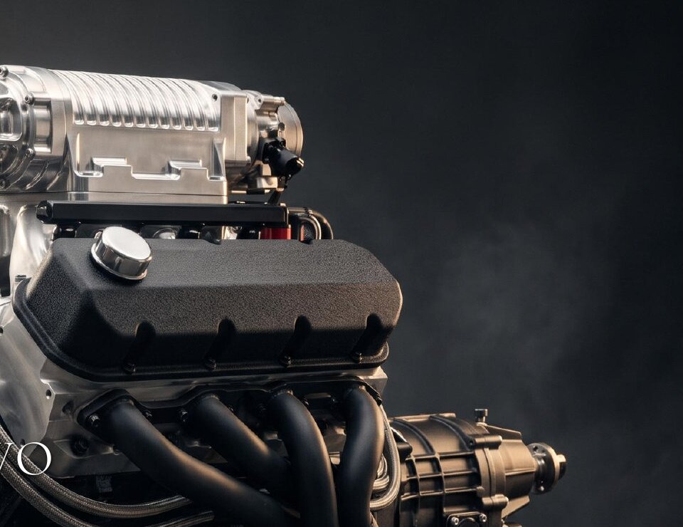 Supercharged V8 engine